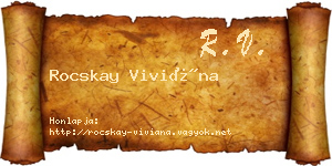 Rocskay Viviána névjegykártya
